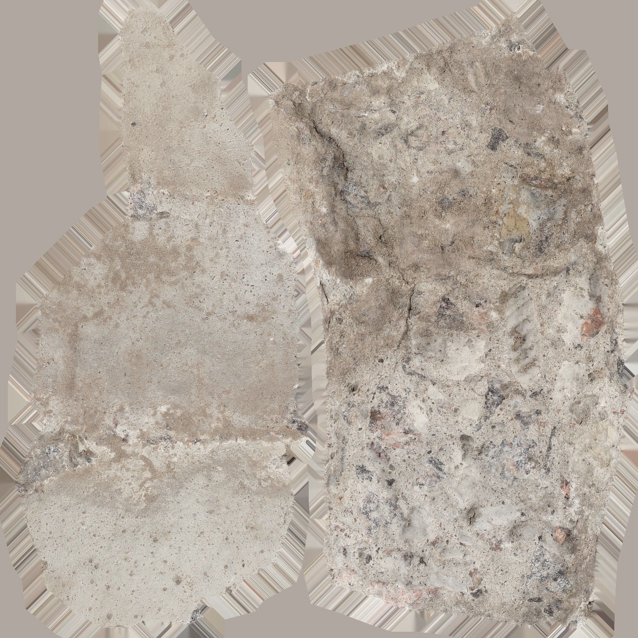 Small Concrete Debris Pack Low-poly 3D model_9