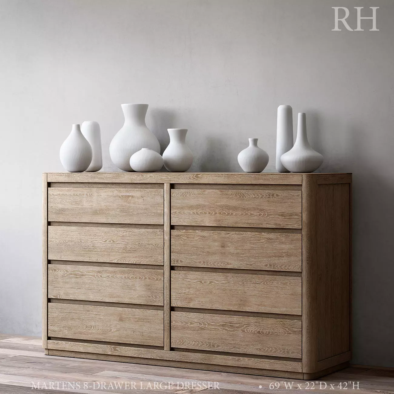 MARTENS 8-DRAWER LARGE DRESSER 3D model_0