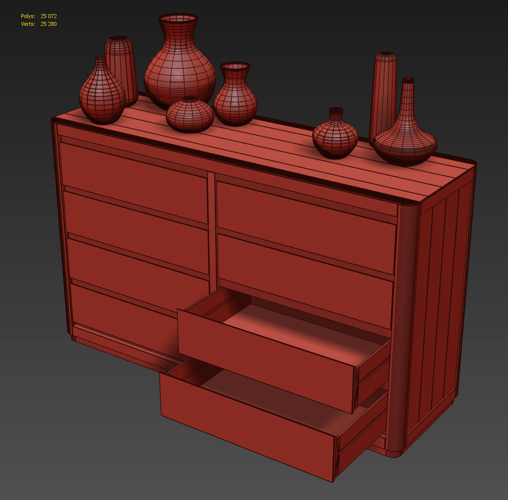 MARTENS 8-DRAWER LARGE DRESSER 3D model_4