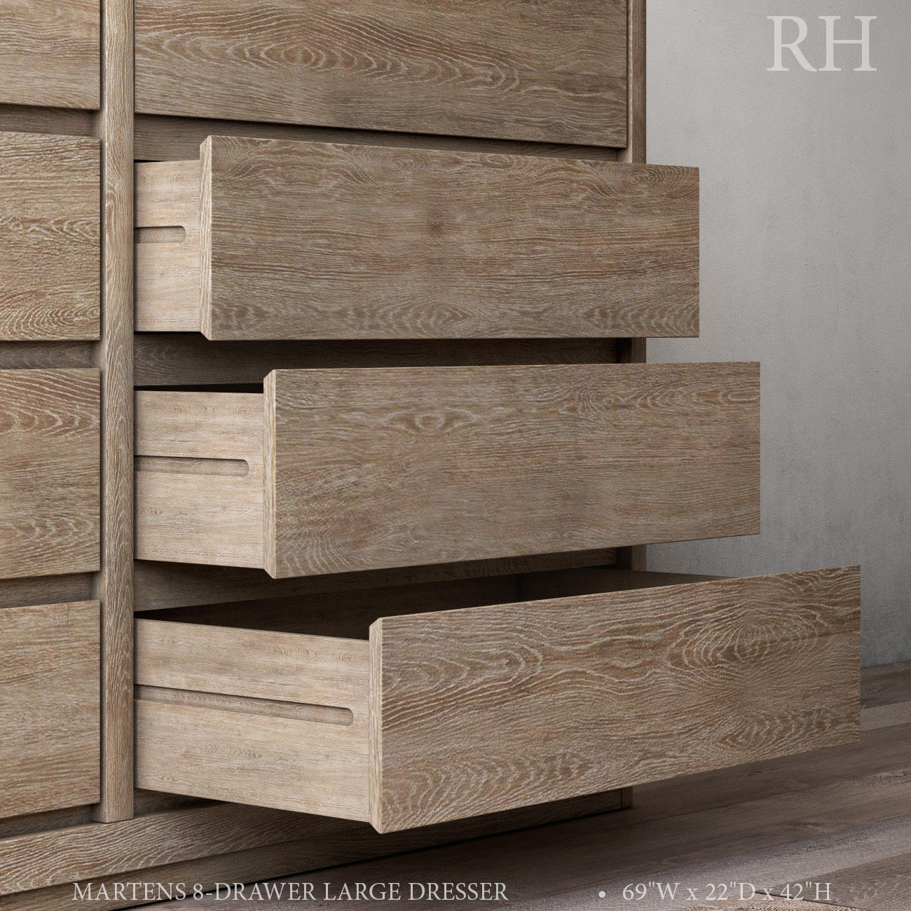 MARTENS 8-DRAWER LARGE DRESSER 3D model_2