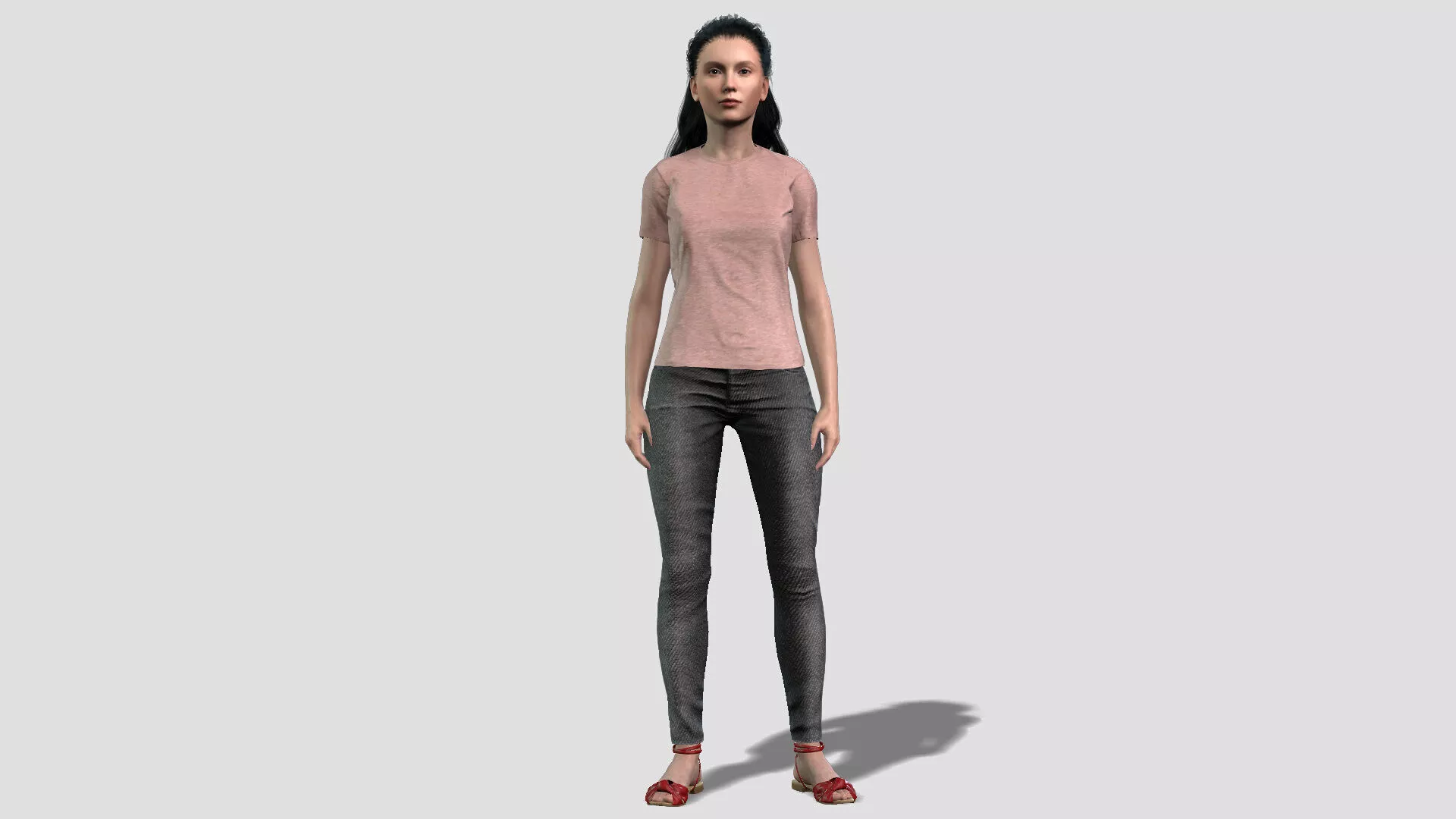 Detailed Female Human Character 3D model