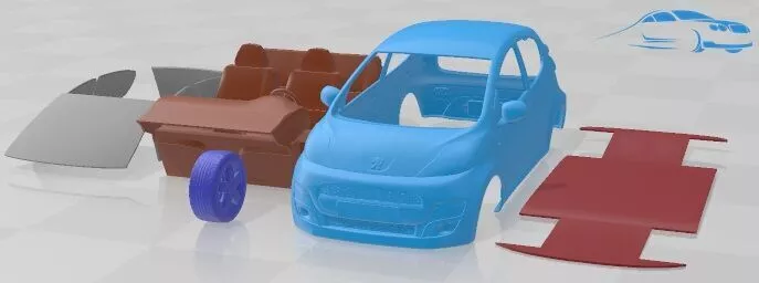 Peugeot 107 5 Door 2013 Printable Car 3D print model