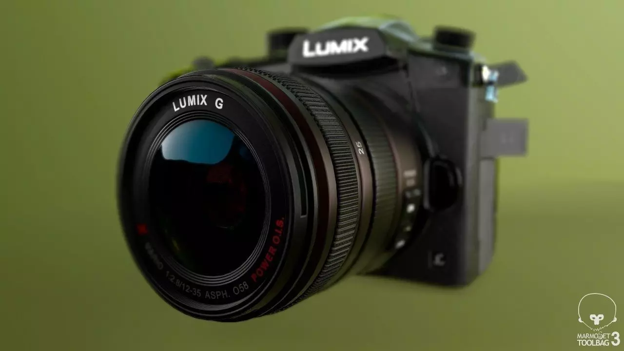 GH5 LUMIX DSLR Camera with Lens 3D model_0