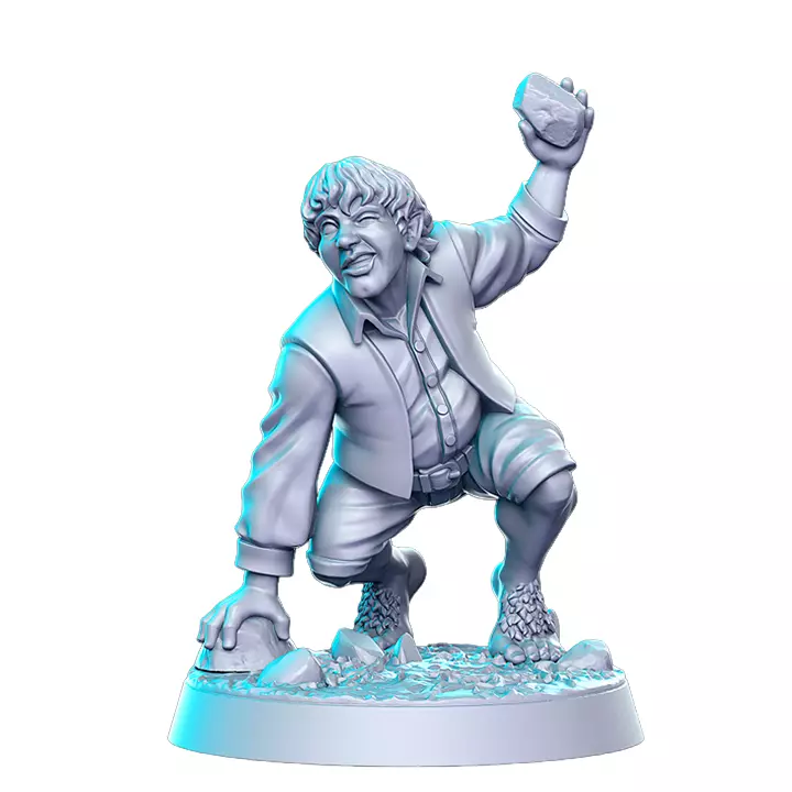 Matty Buckless Halfling Adventurer V - Heroic Scale Miniature 3D print model