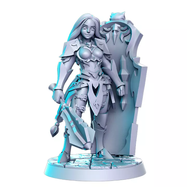 Kisara IX - Tabletop RPG Miniature 3D print model