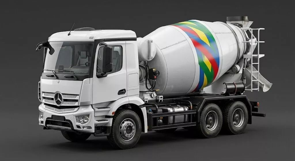 cement truck 3d model 3D print model