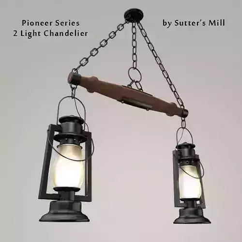 Pioneer Series 2 Light Chandelier 3D model