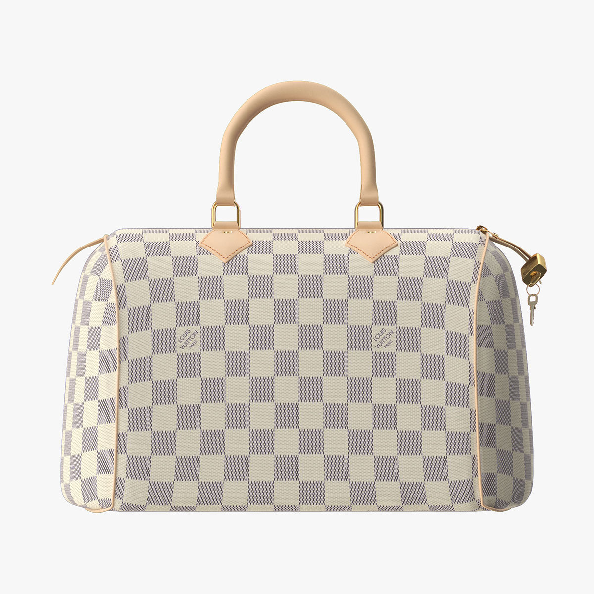 Louis Vuitton Speedy Bag Checker 3D model_7