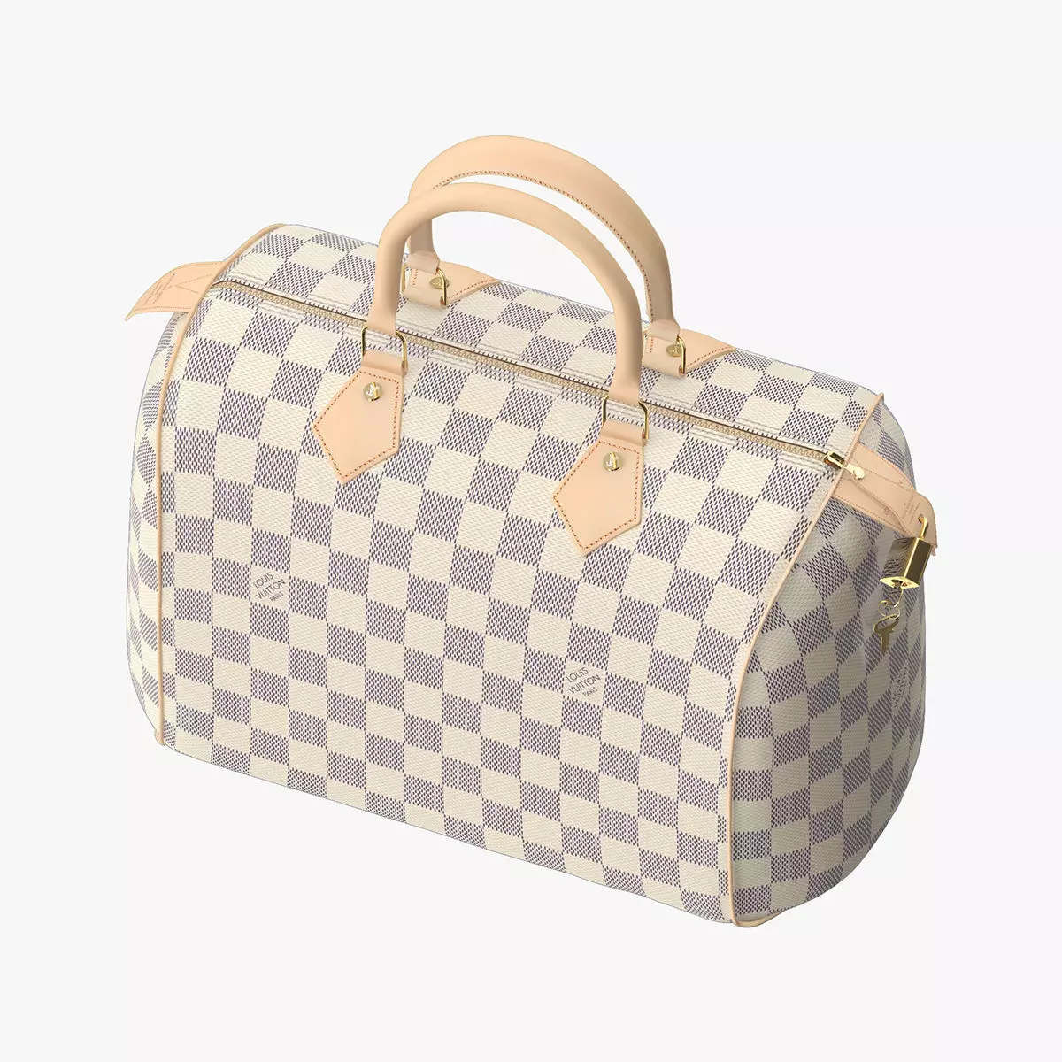 Louis Vuitton Speedy Bag Checker 3D model_0