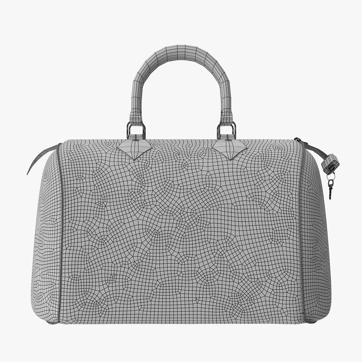 Louis Vuitton Speedy Bag Checker 3D model_14
