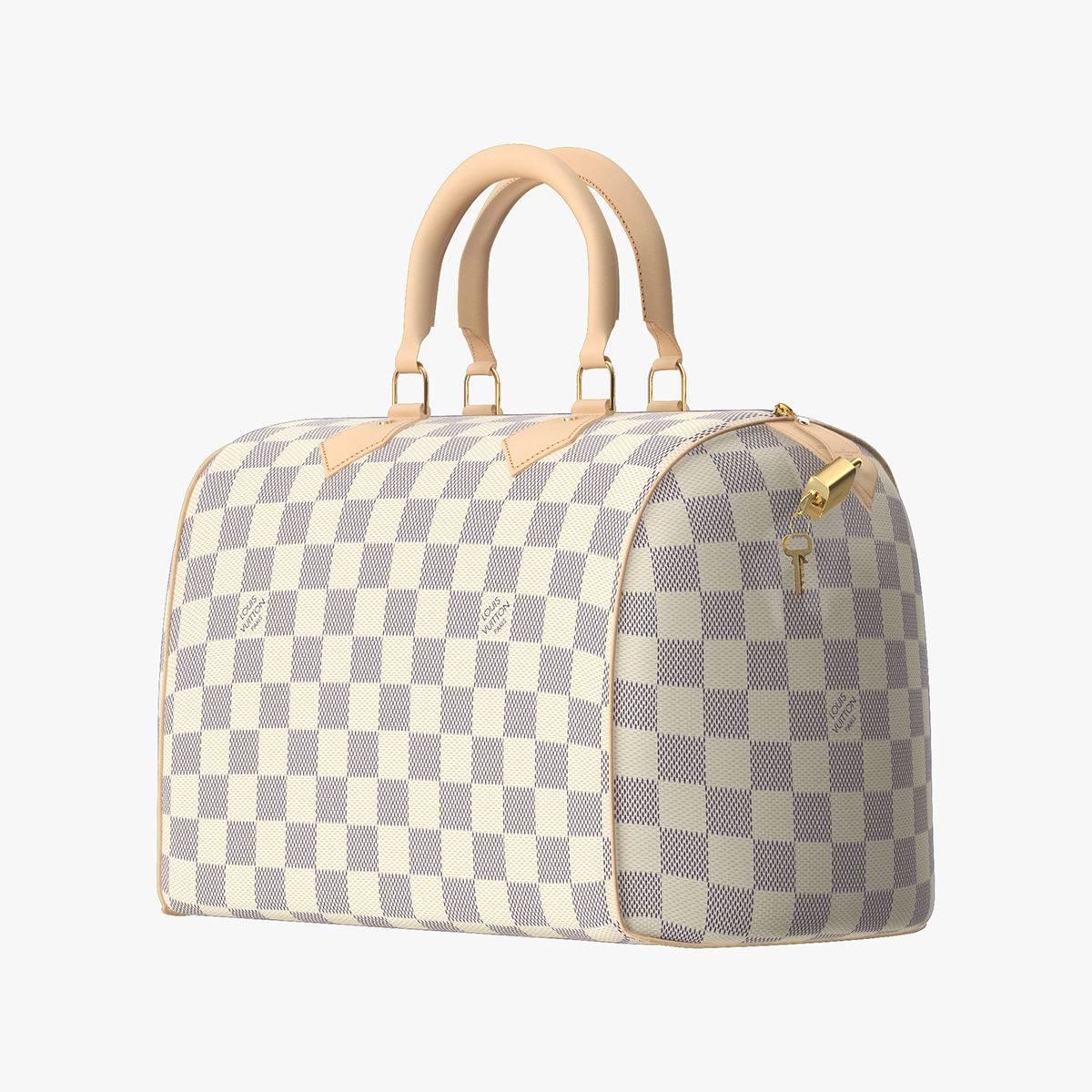 Louis Vuitton Speedy Bag Checker 3D model_9