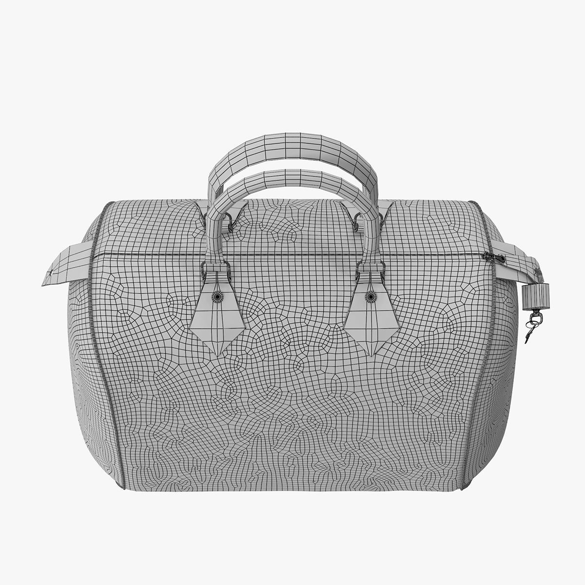 Louis Vuitton Speedy Bag Checker 3D model_12