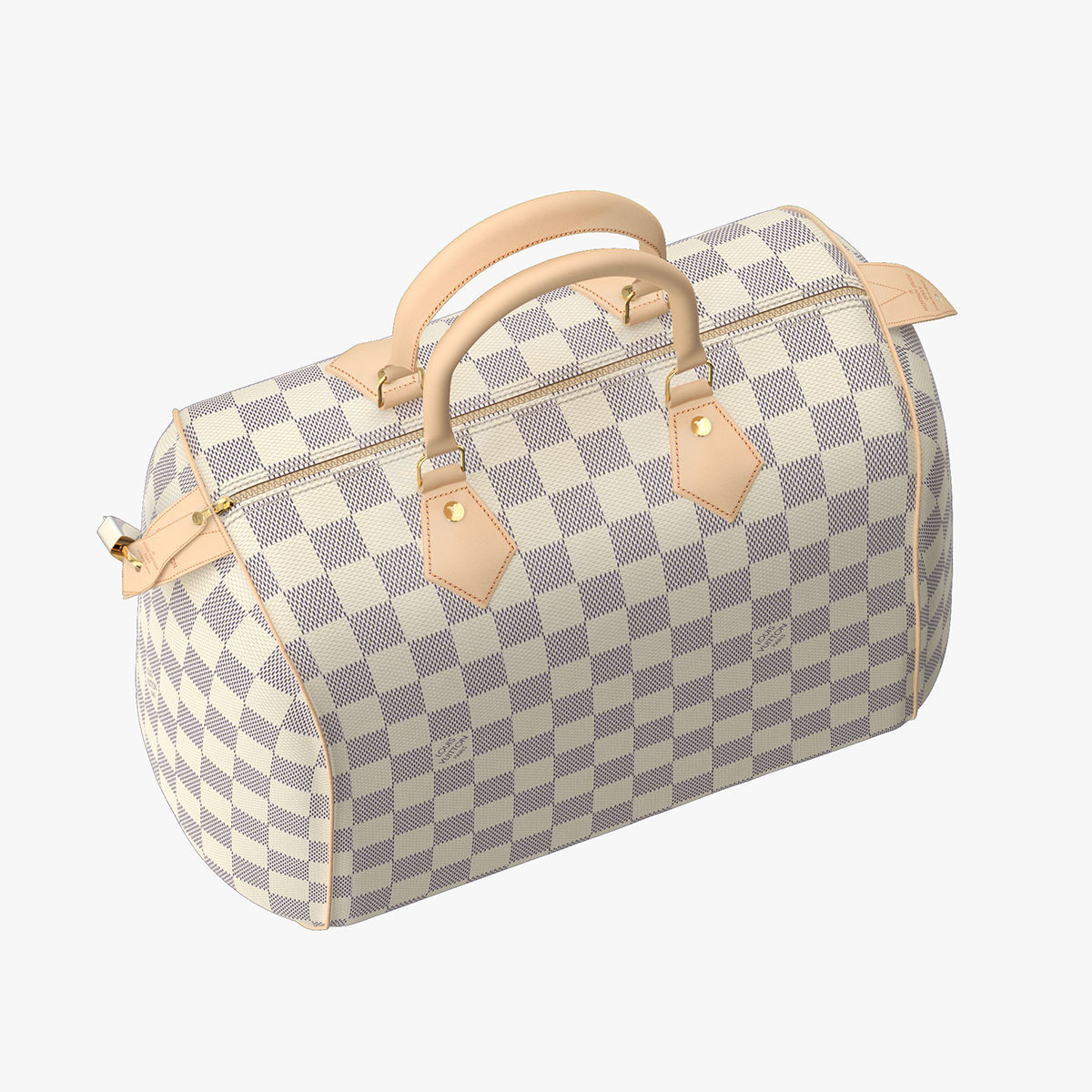 Louis Vuitton Speedy Bag Checker 3D model_1