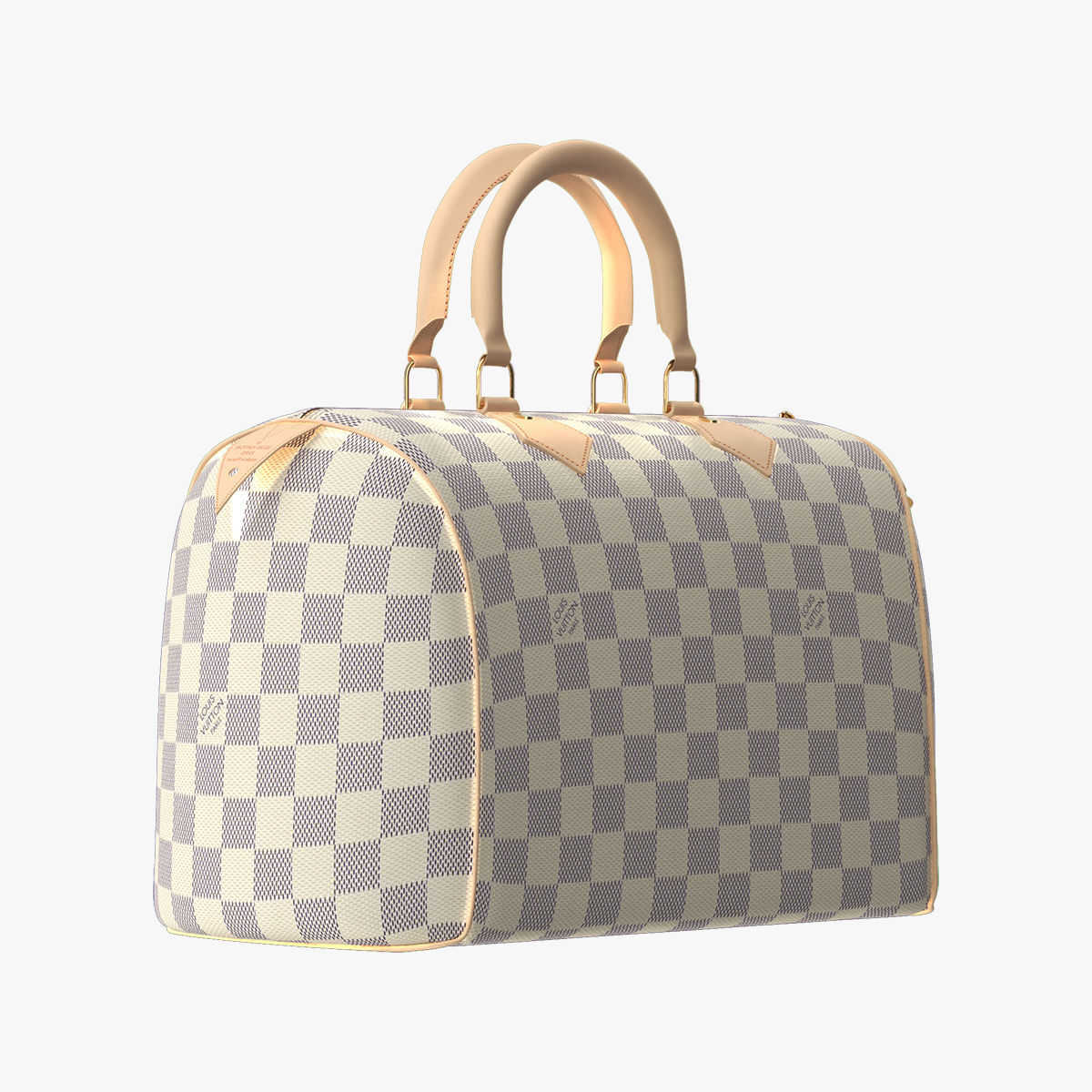 Louis Vuitton Speedy Bag Checker 3D model_8