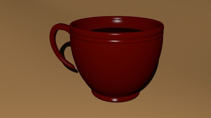 Cofee Cup Low-poly 3D model
