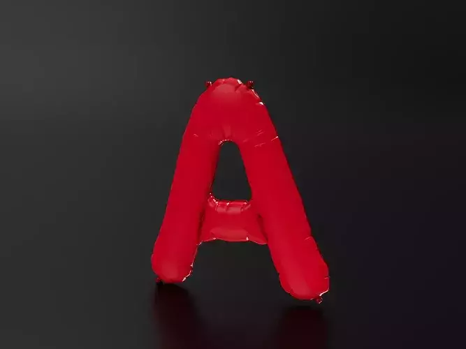 letter A foil balloon 3D print model