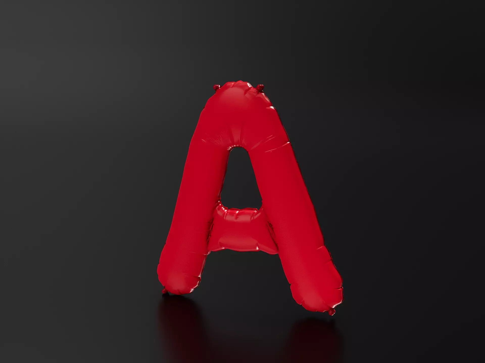 letter A foil balloon 3D print model