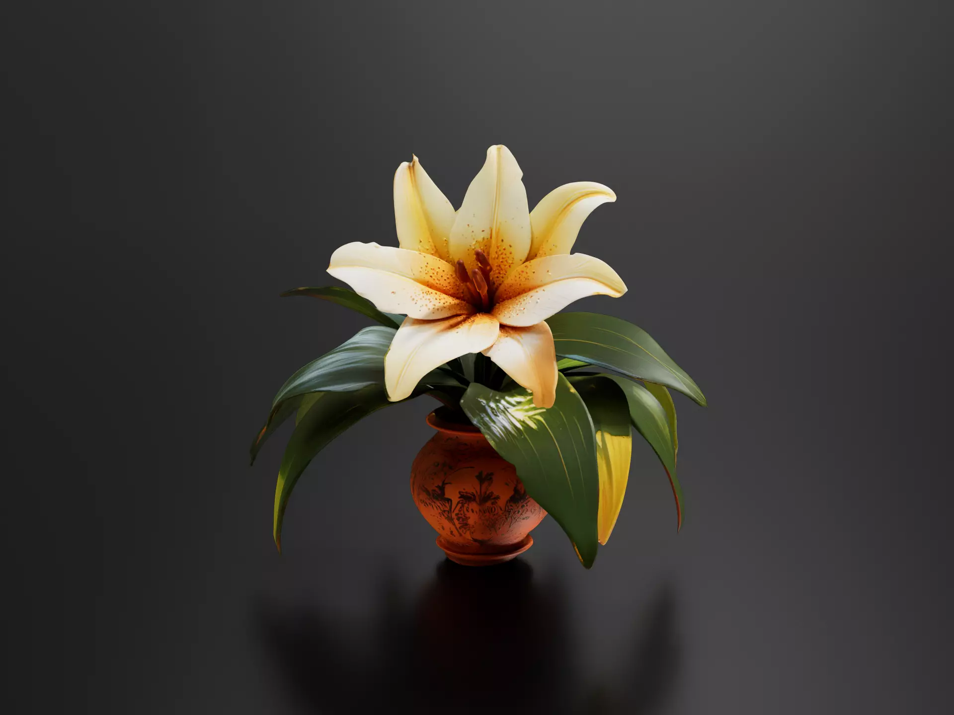 lily flower 05 3D print model