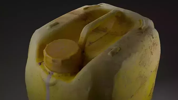 Old Weathered Yellow Canister PBR Game-Ready
