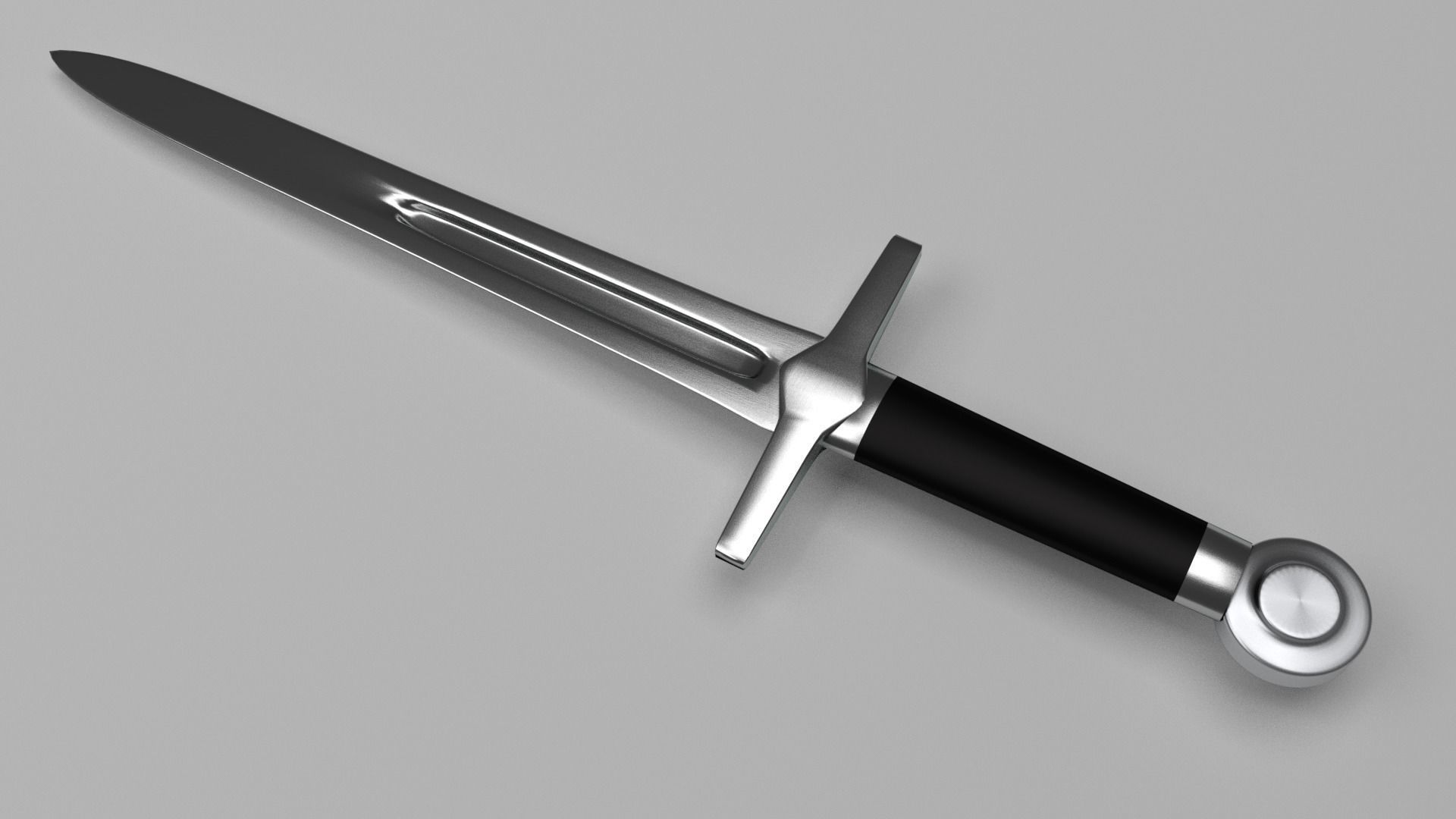Crusader Dagger Low-poly 3D model_1