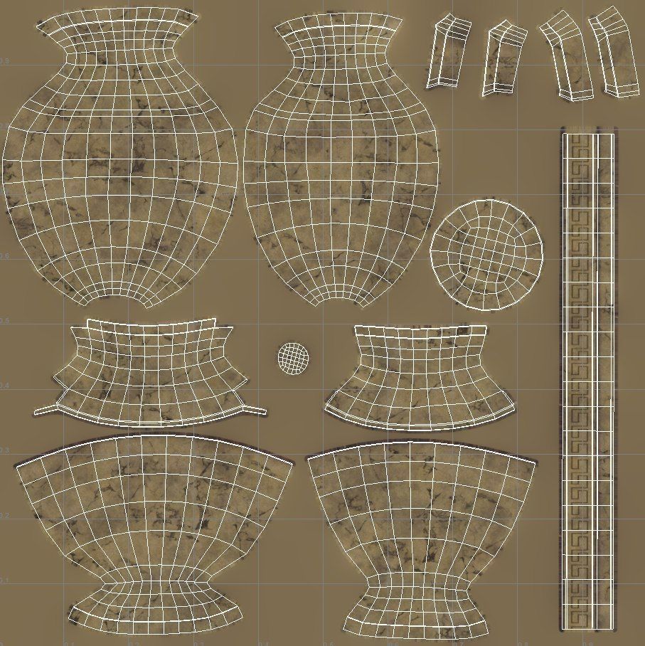 Amphora greek vase 3D model_4