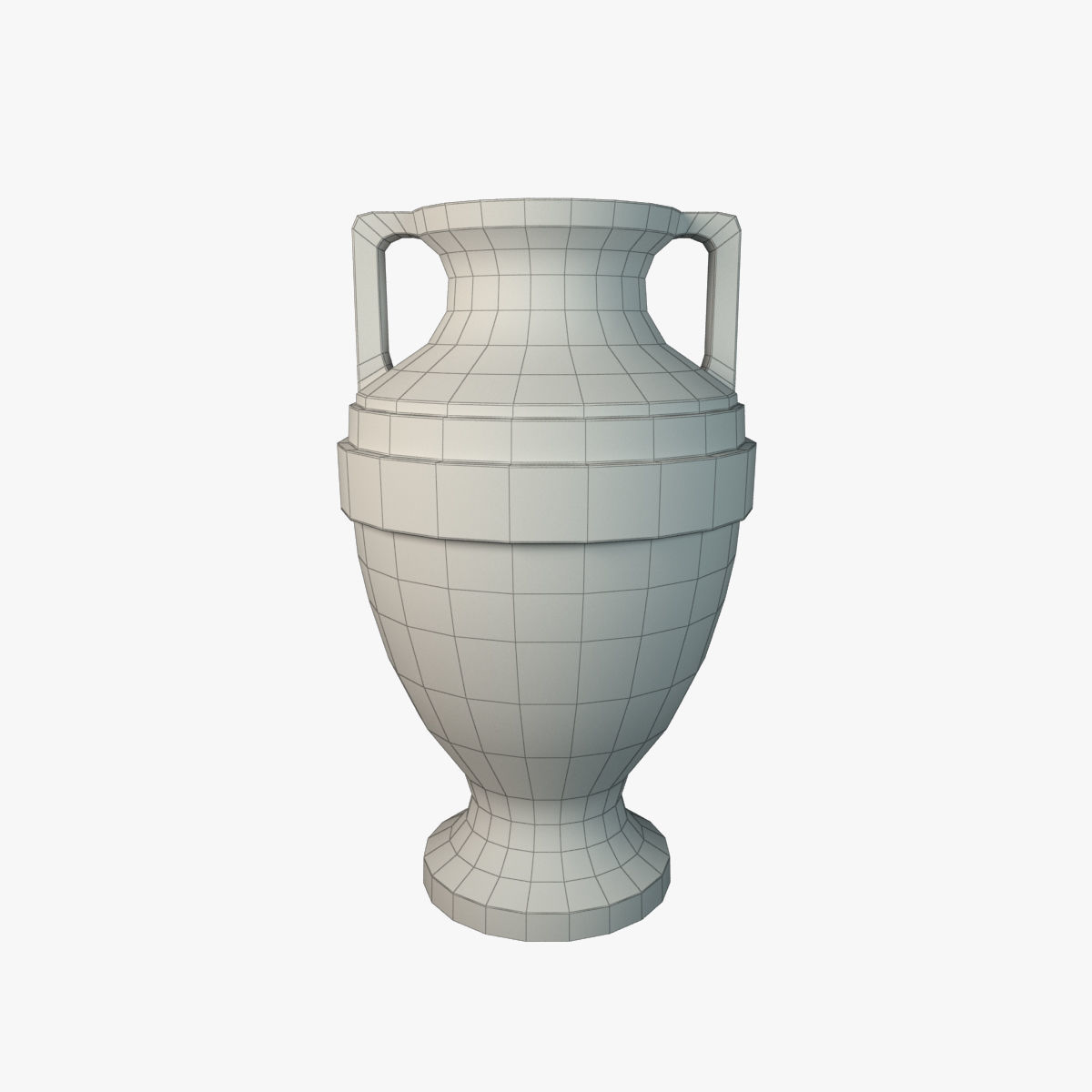 Amphora greek vase 3D model_2