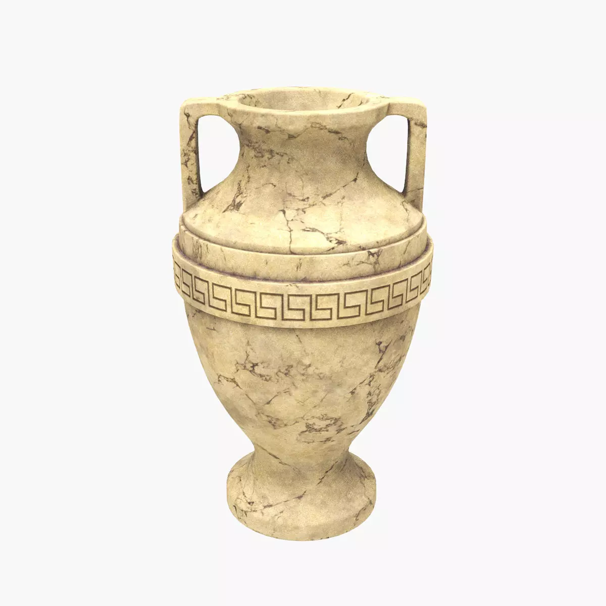 Amphora greek vase 3D model_0