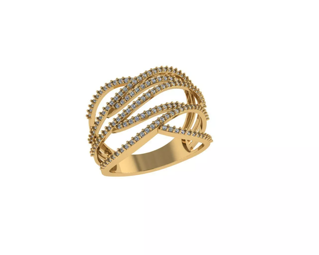 Double Helix Diamond Rings 3D print model