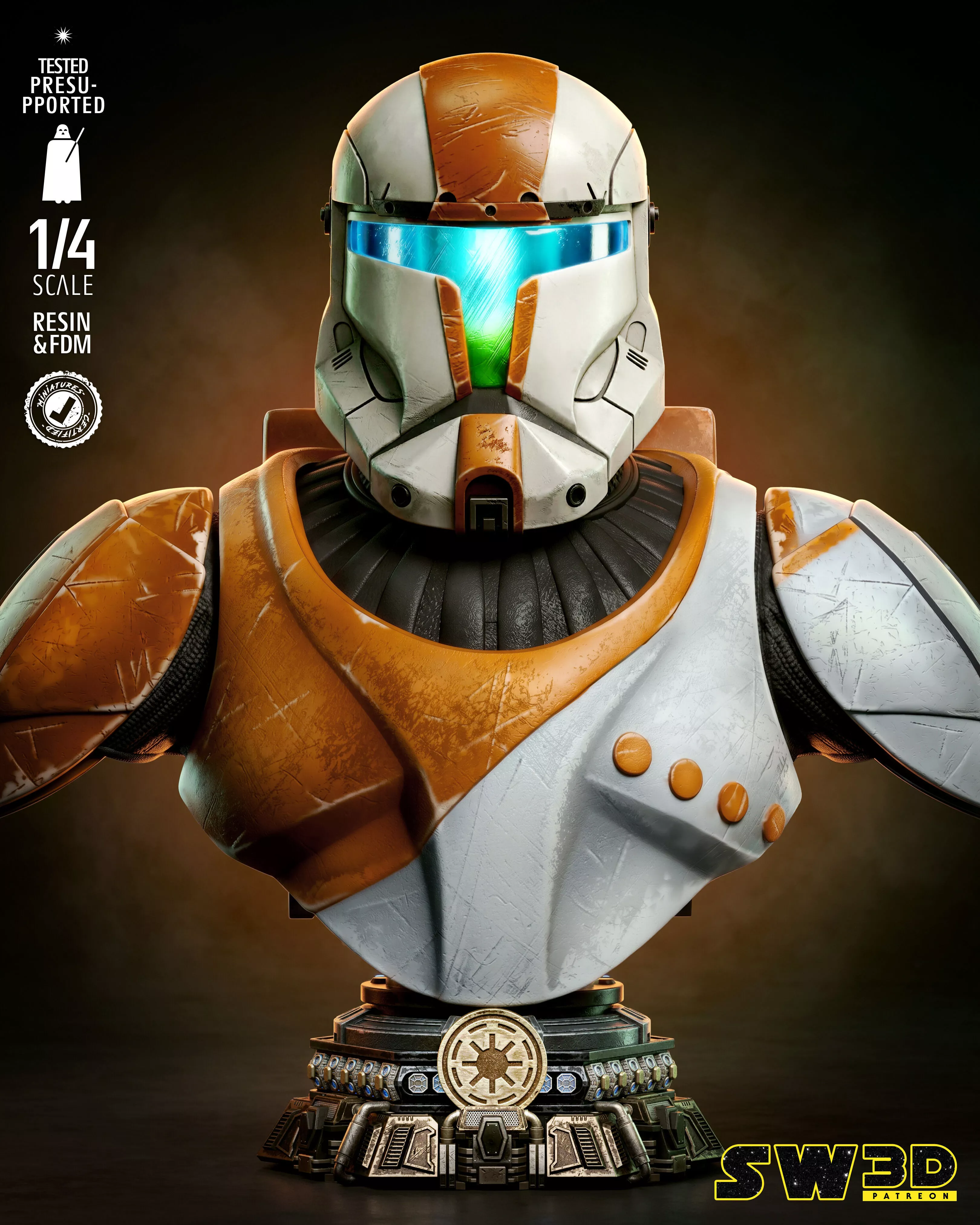 STAR WARS Clone Commando Portrait Bust 3D print model