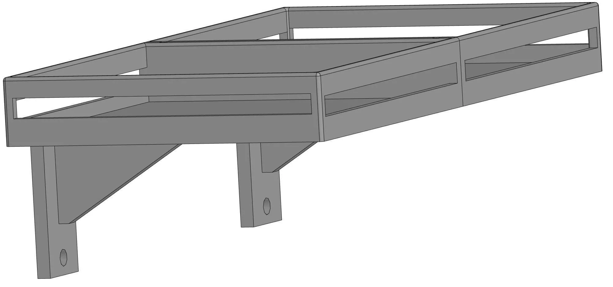 Wall-Mounted Storage Shelf 3D print model