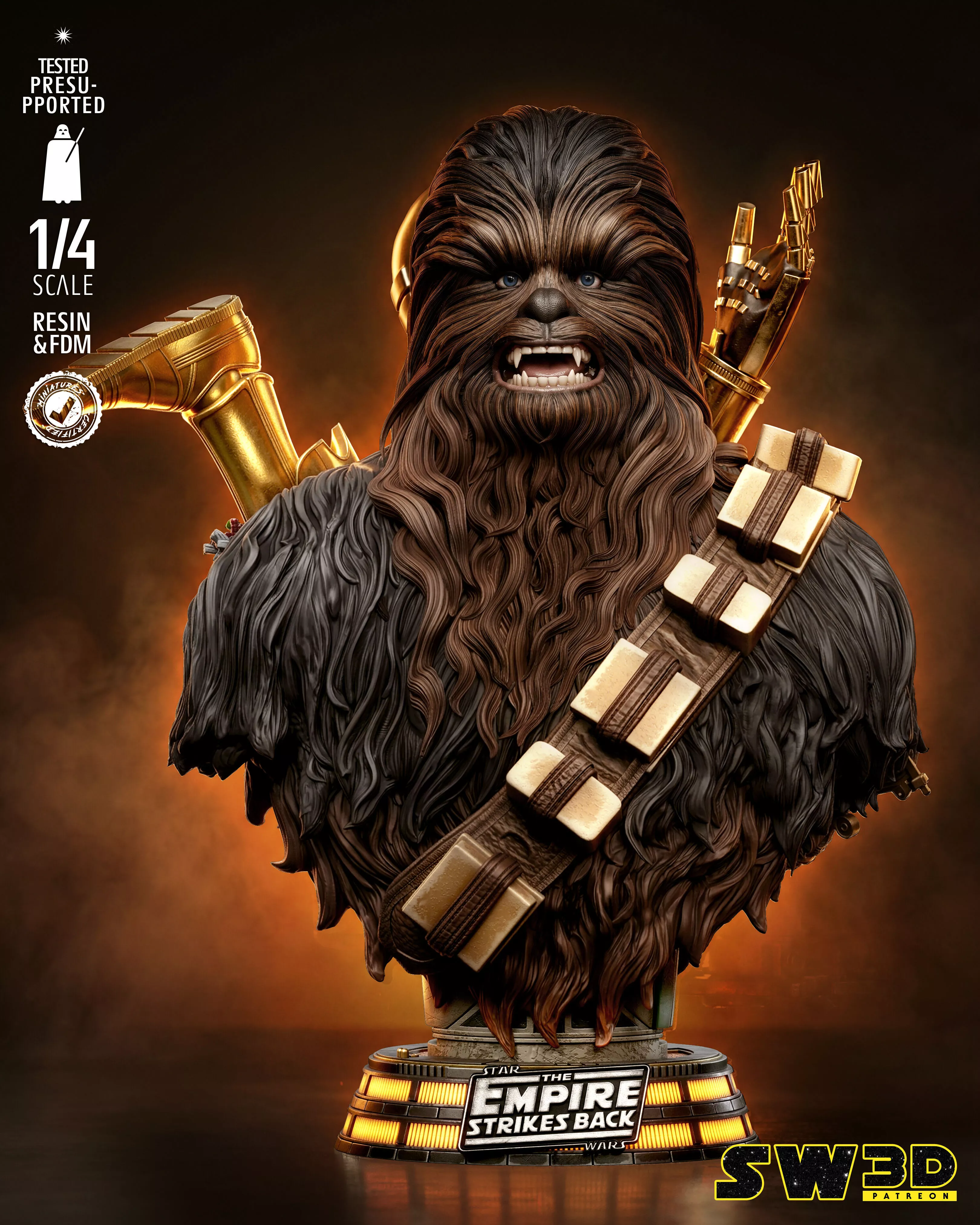 STAR WARS Chewbacca Portrait Bust 3D print model