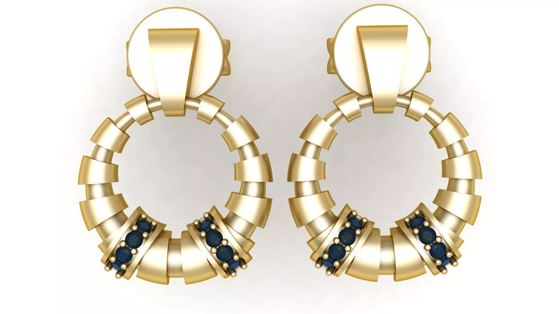 H Circle Earring 030 3D print model