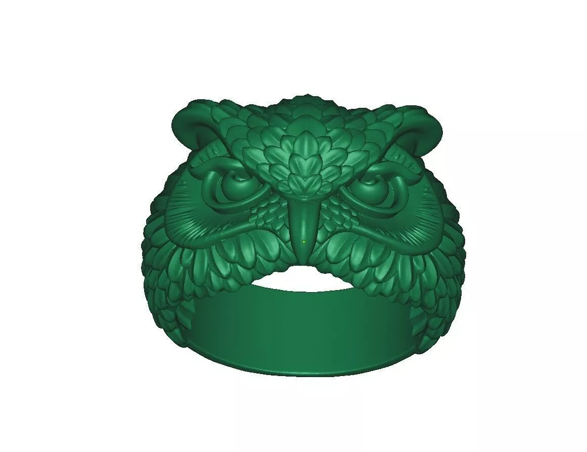 owl biker ring 3D print model