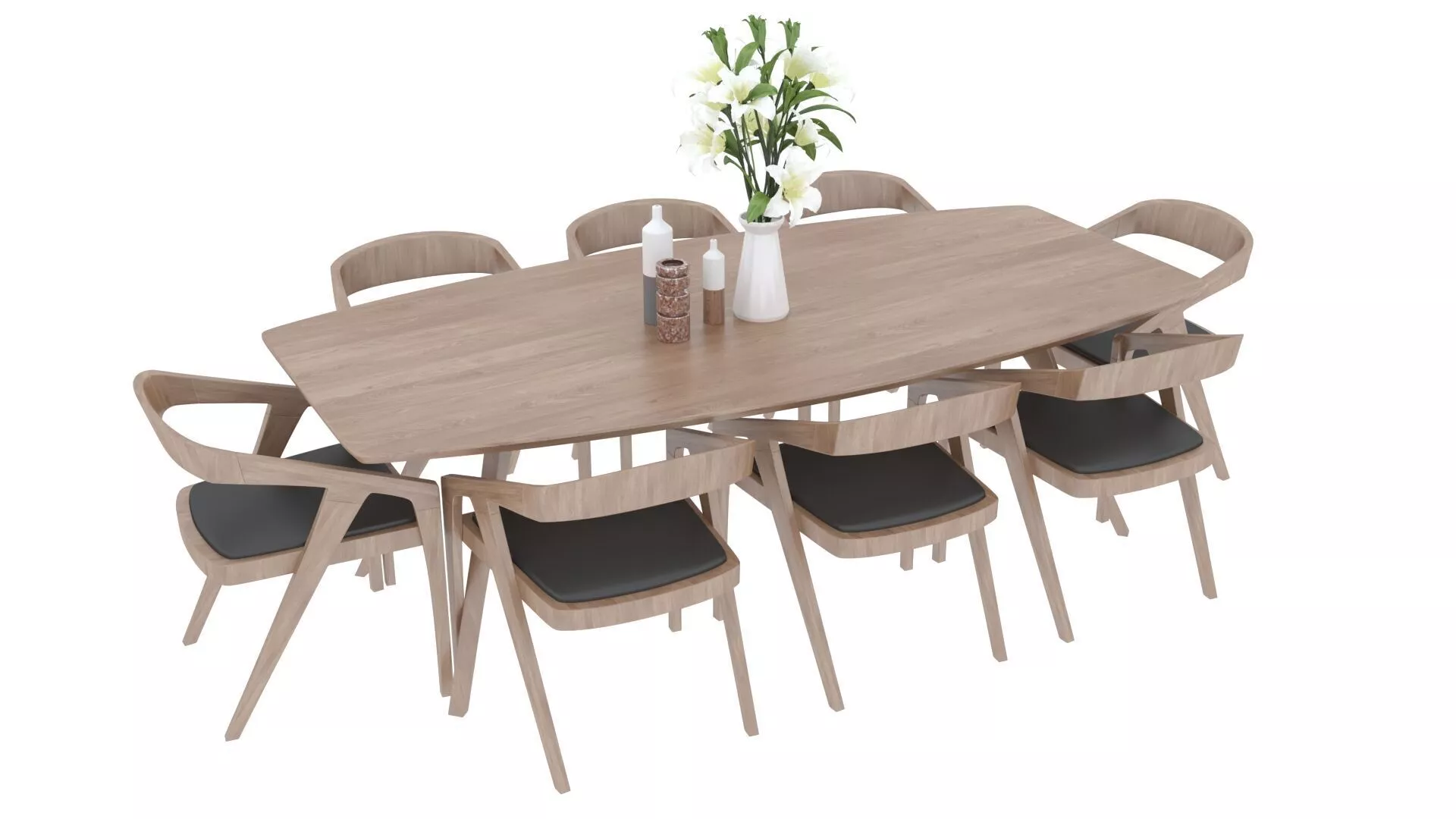 Dining Set - Table and Chairs 3D model