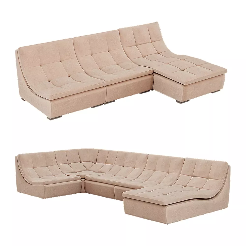 Modular sofa Relax Low-poly 3D model