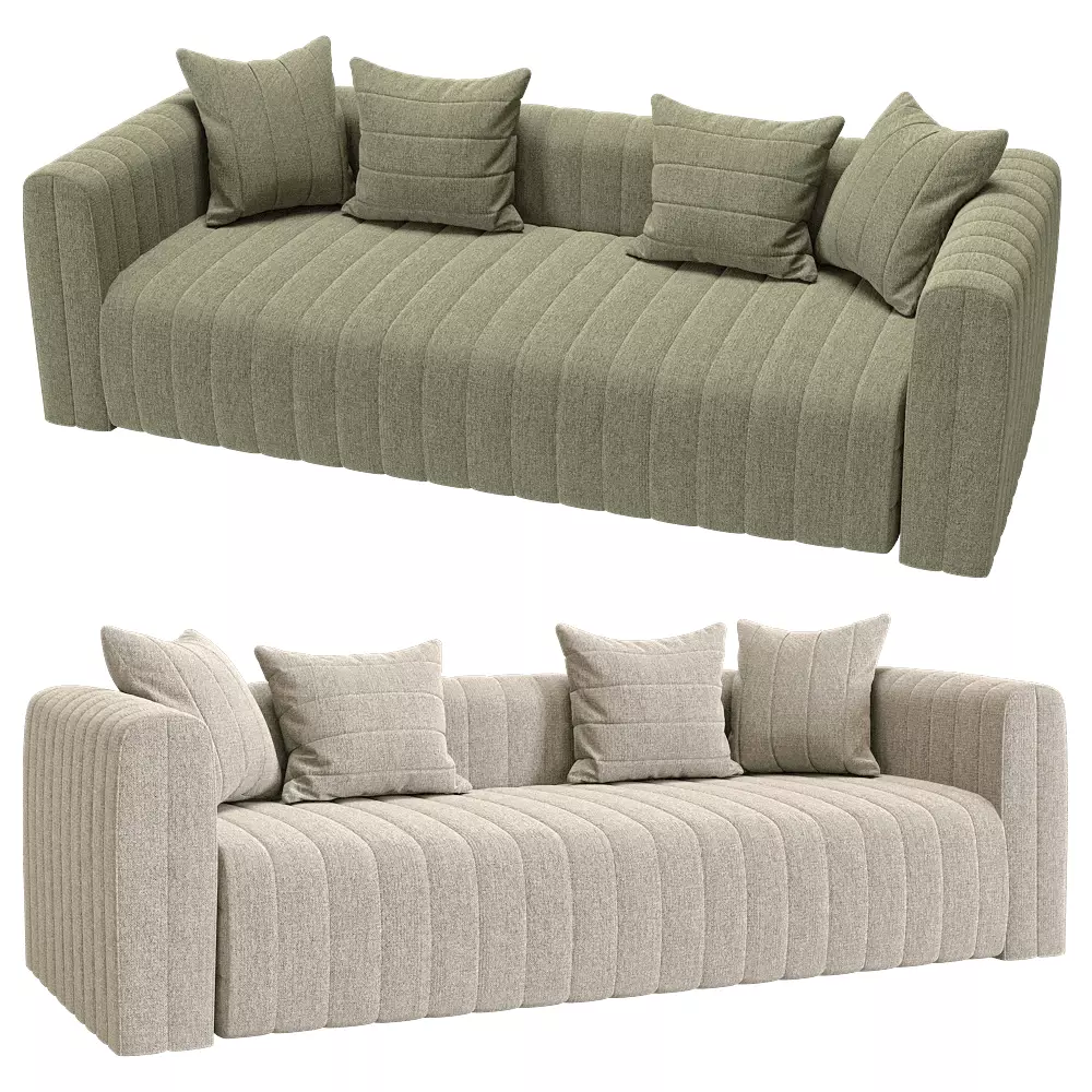 3-seater fixed sofa Bardi 1 Low-poly 3D model