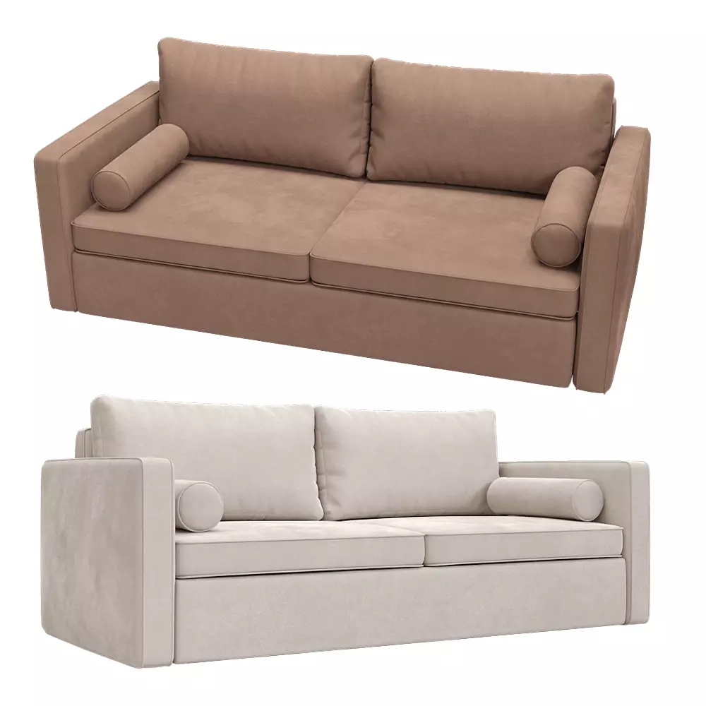 3-seater fixed sofa Moreno 1 Low-poly 3D model