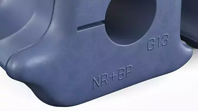 Blue Left and Right Stabilizer Bushings 3D model 7