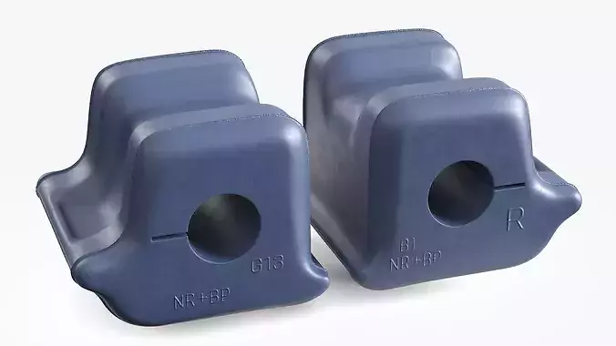 Blue Left and Right Stabilizer Bushings 3D model