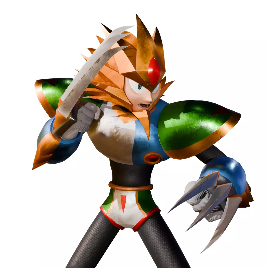Slashman Megaman 7 for Smash Bros Free low-poly 3D model
