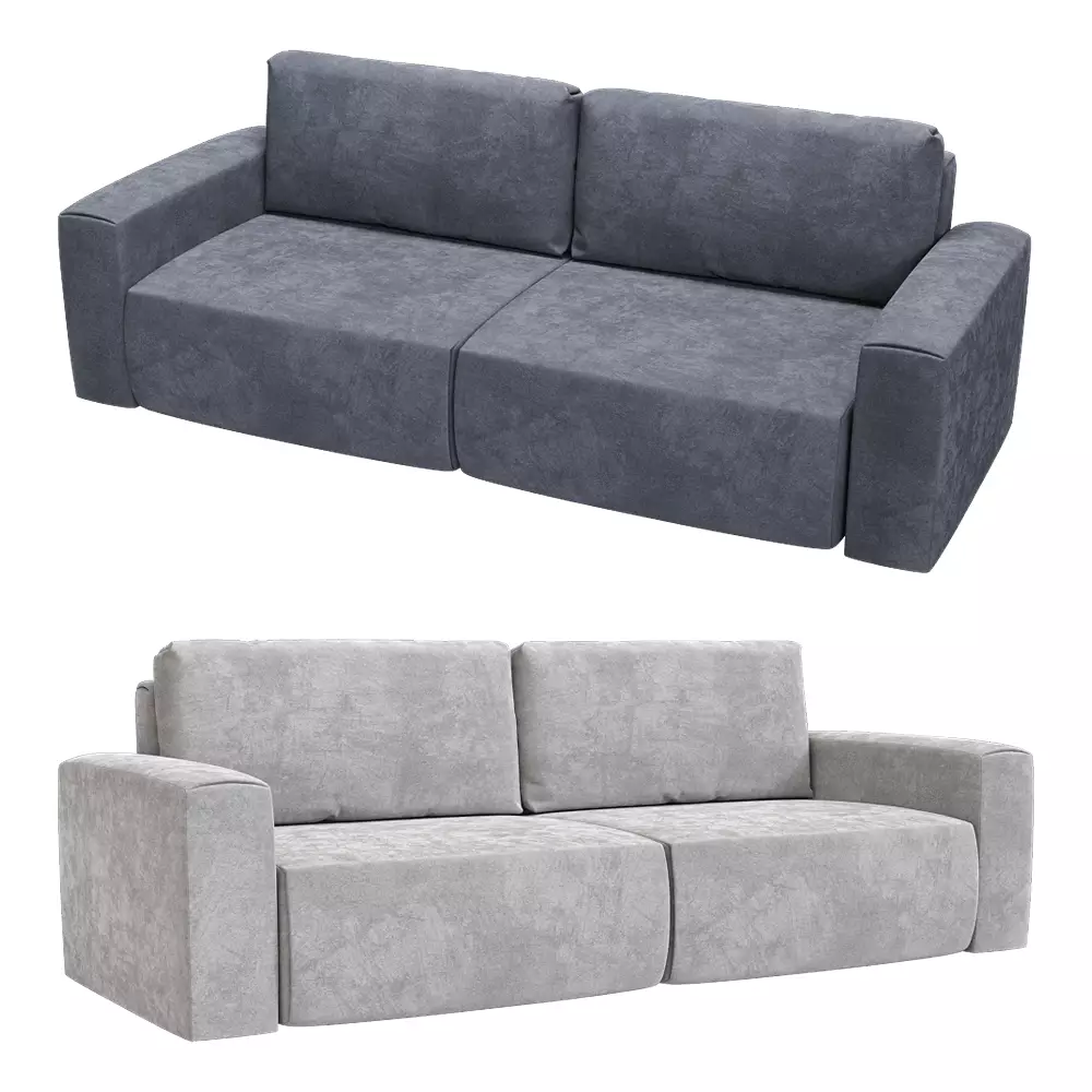 3-seater fixed sofa Aldo 1 Low-poly 3D model