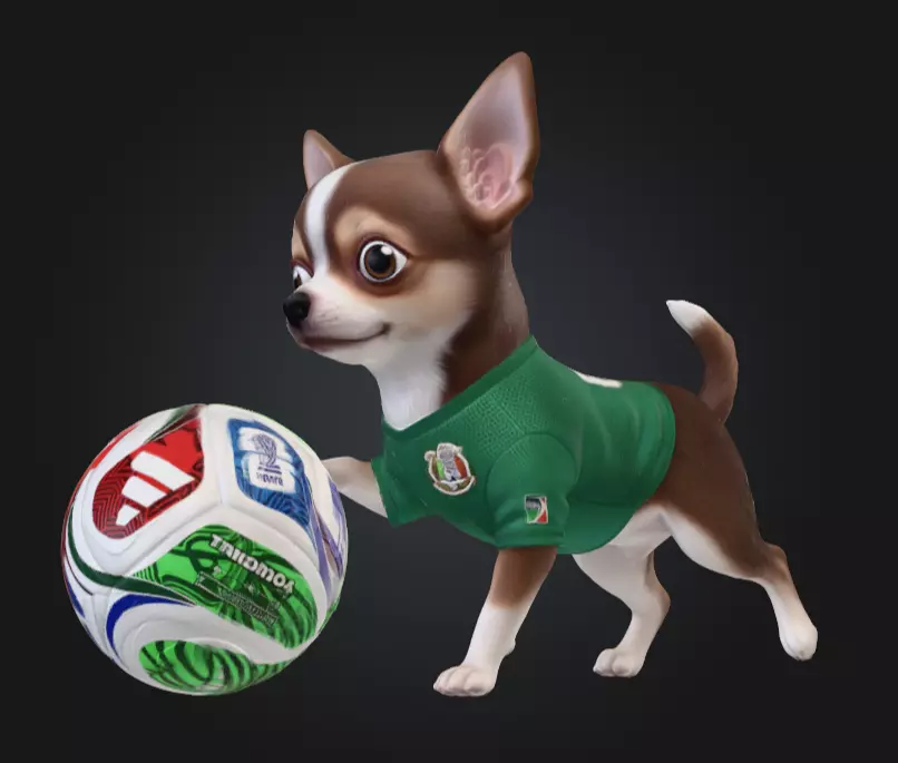 Mexican Chihuahua Mascot World Cup 3D Printable Figure 3D print model