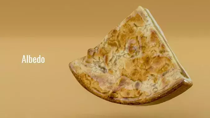 Apple Pie Slice Baked Dessert Photogrammetry 3D Scan PBR Low-poly 3D model 3