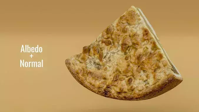 Apple Pie Slice Baked Dessert Photogrammetry 3D Scan PBR Low-poly 3D model 4