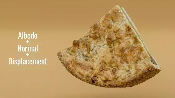 Apple Pie Slice Baked Dessert Photogrammetry 3D Scan PBR Low-poly 3D model 5