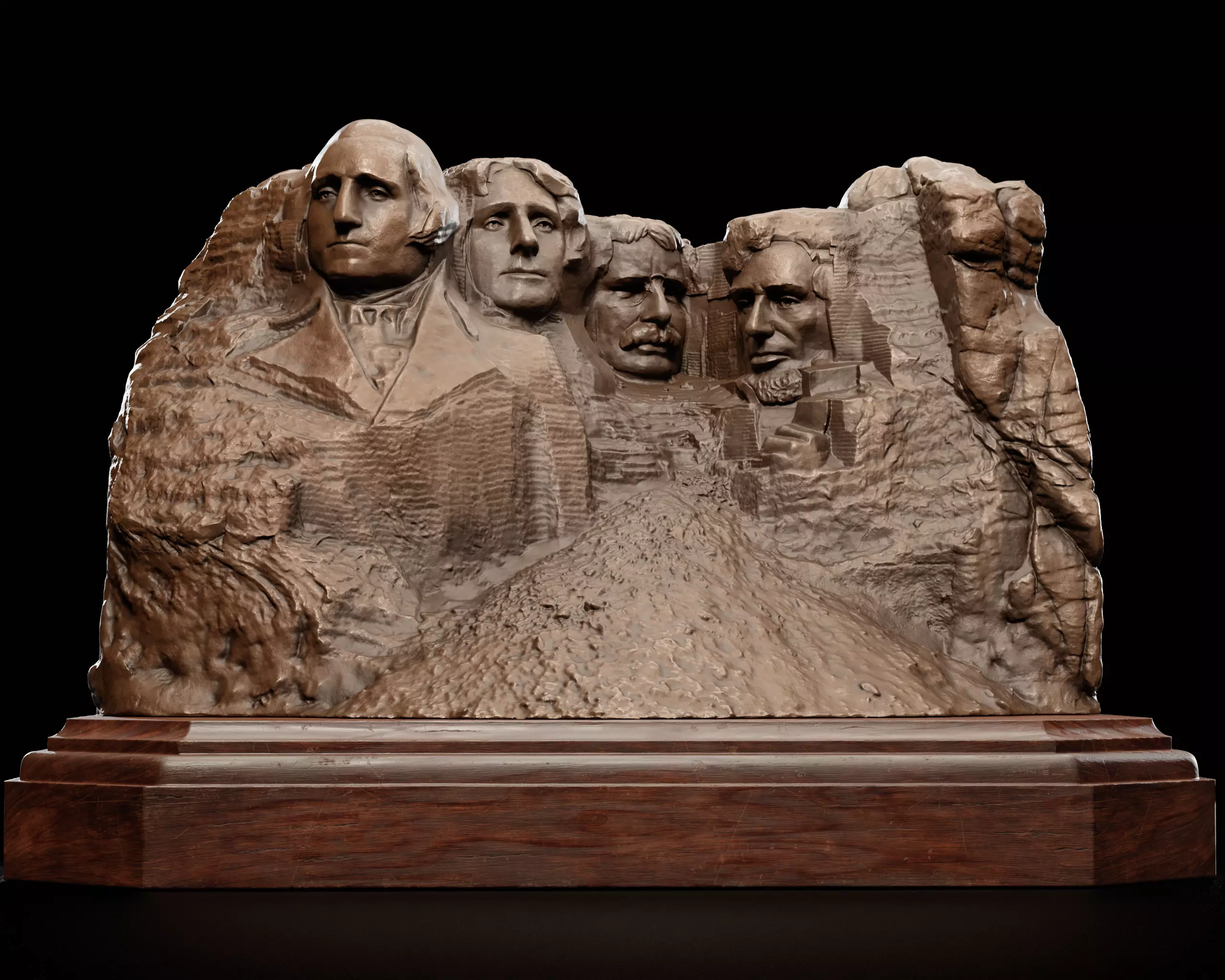 Mount Rushmore - American Presidential Monument 3D print model