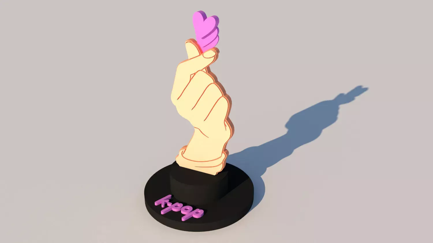 Love K-Pop Decorative Display Statue 3D print model