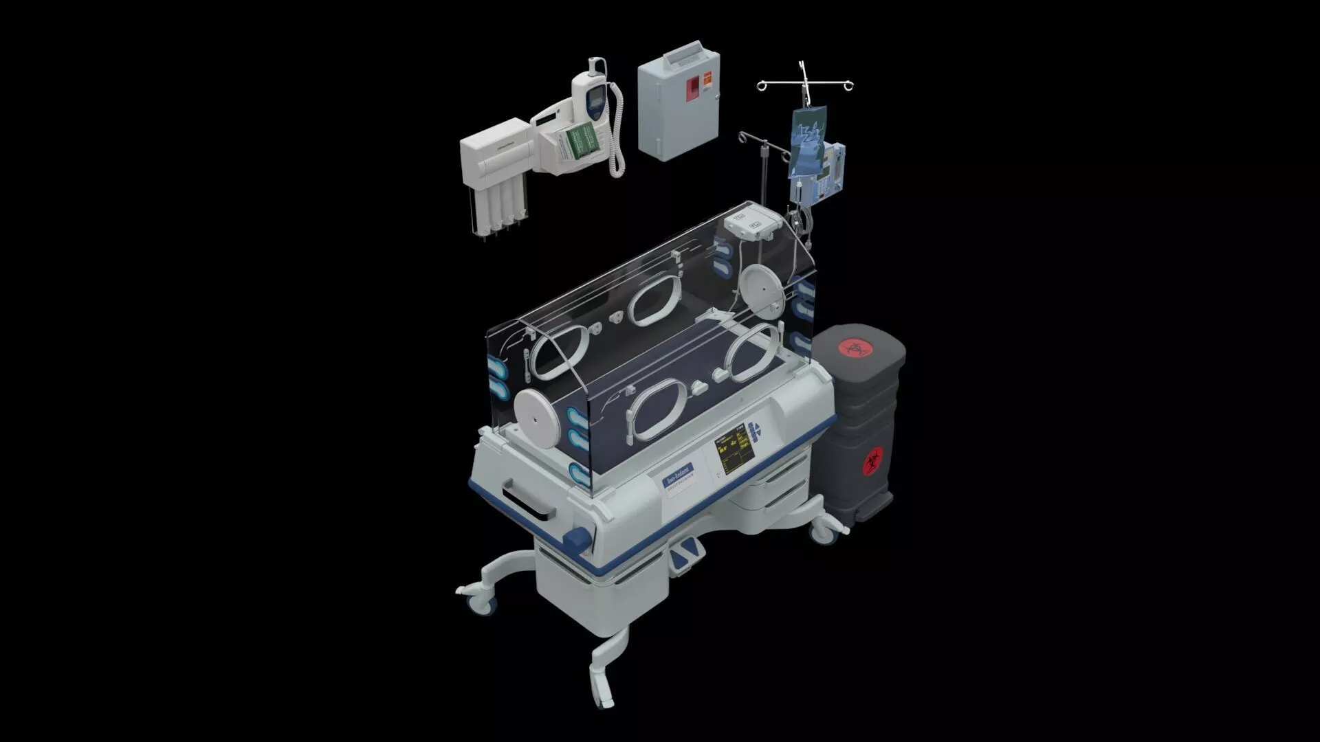 Medical Infant Incubator 3D model