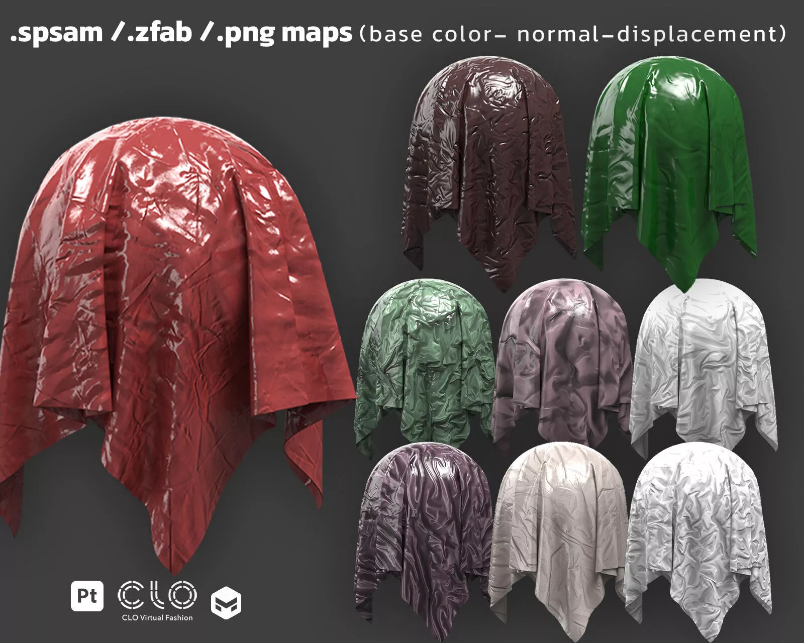 Wrinkle Smart Material Pack SPSAM PNG MAPS ZFAB Texture