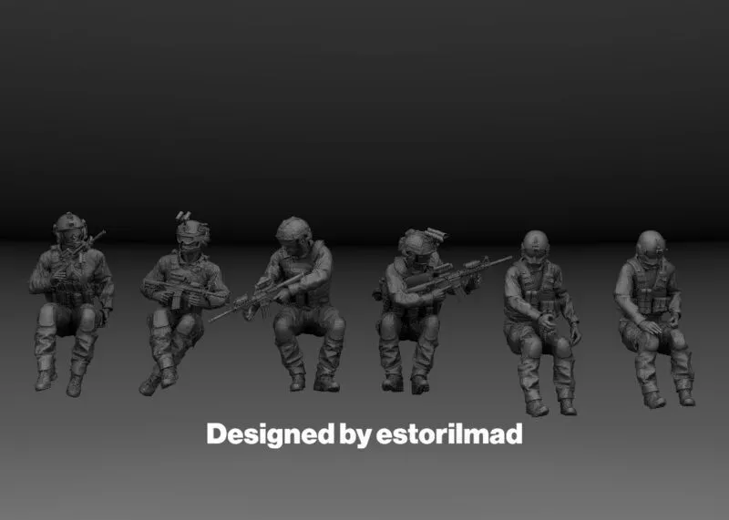 6 SPECIAL FORCES RANGES FOR HELICOPTER MOUNTING 3D print model